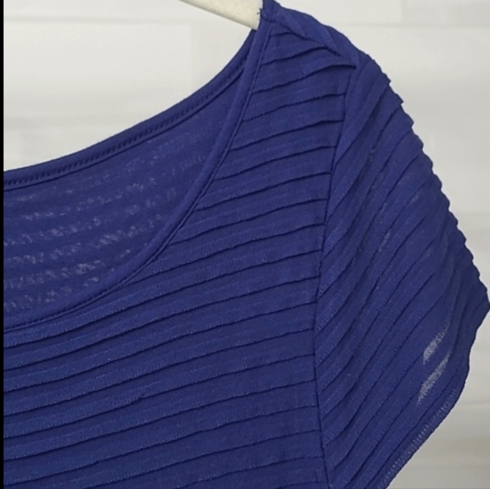 EUC Banana Republic Pleated Cap Sleeve Blouse, Royal Blue,  Medium
